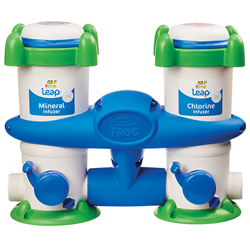 FROG Leap Twin dual-infuser pool sanitizing system with mineral and chlorine units