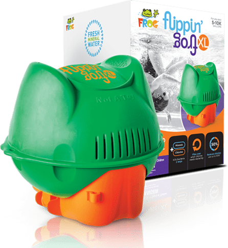 Flippin' FROG XL product in front of packaging