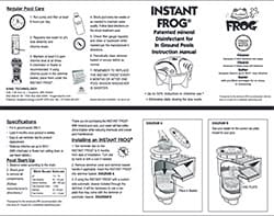 Instant FROG Manual front-page. (english)