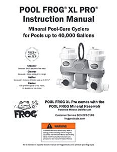 Pool FROG® XL PRO®Instruction Manual (english) front-page