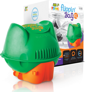 Flippin FROG® XL with packaging — complete mineral and chlorine pool care system with box display.