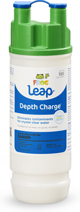 FROG® Depth Charge® — pool water clarifier for use with the LEAP system.