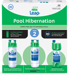 FROG® Leap Pool Hibernation® Kit box — all-in-one solution for closing pools for the season.