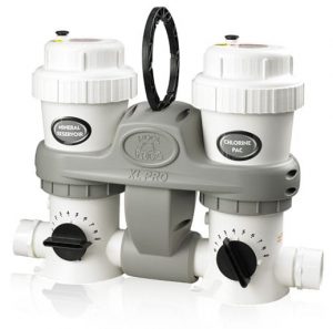 FROG® XL PRO® Cycler — dual-chamber mineral and chlorine delivery system for consistent, long-lasting pool care.
