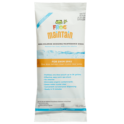 FROG® @ease® Maintain for Swim Spas — mineral water care product for balanced, clear water.