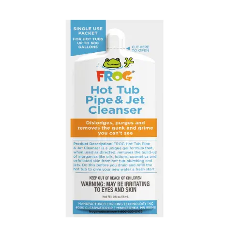FROG® Hot Tub Pipe & Jet Cleanser Packet — single-use spa plumbing cleaner that removes buildup and refreshes jets.
