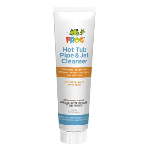 FROG® Hot Tub Pipe & Jet Cleanser — powerful deep-cleaning formula that removes buildup and keeps spa plumbing fresh.
